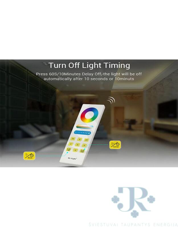 RGB+CCT RF jutiklinis nuotolinio valdymo pultas + laikiklis FUT088 