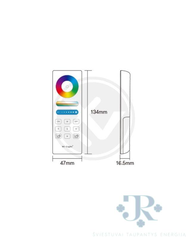 RGB+CCT RF jutiklinis nuotolinio valdymo pultas + laikiklis FUT088 