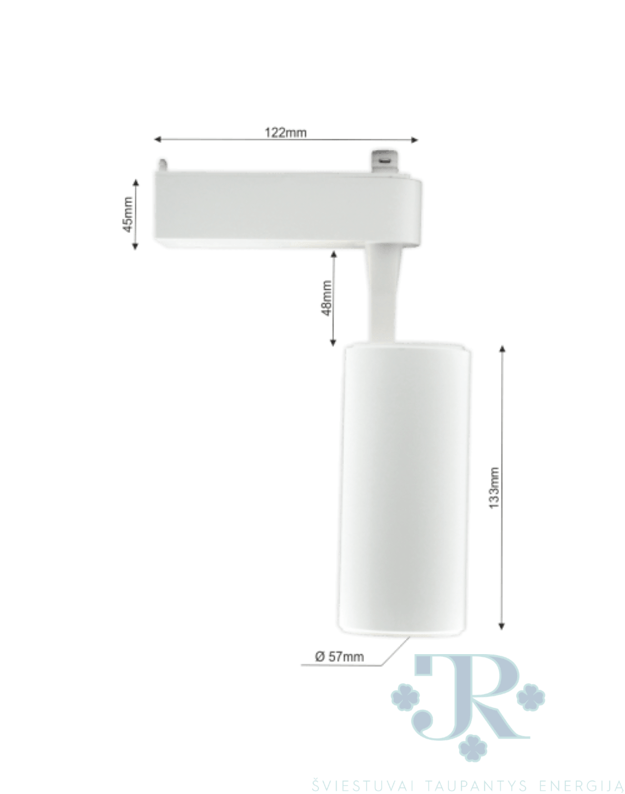 BEGELIŲ LED AKCENTINIS ŠVIESTUVAS 12W 3000K TALA BALTAS