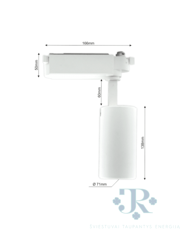 BEGELIŲ LED AKCENTINIS ŠVIESTUVAS 30W 4000K TALA BALTAS