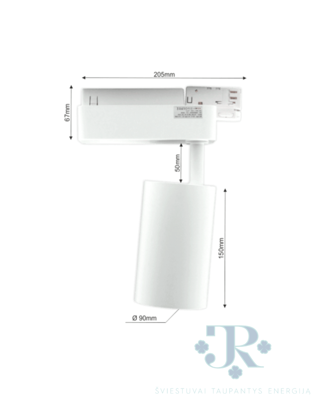 BEGELIŲ LED AKCENTINIS ŠVIESTUVAS 40W 4000K TALA BALTAS